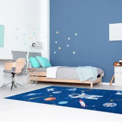 Dywan drukowany niebieski SPAC PETRA 120x160 cm
