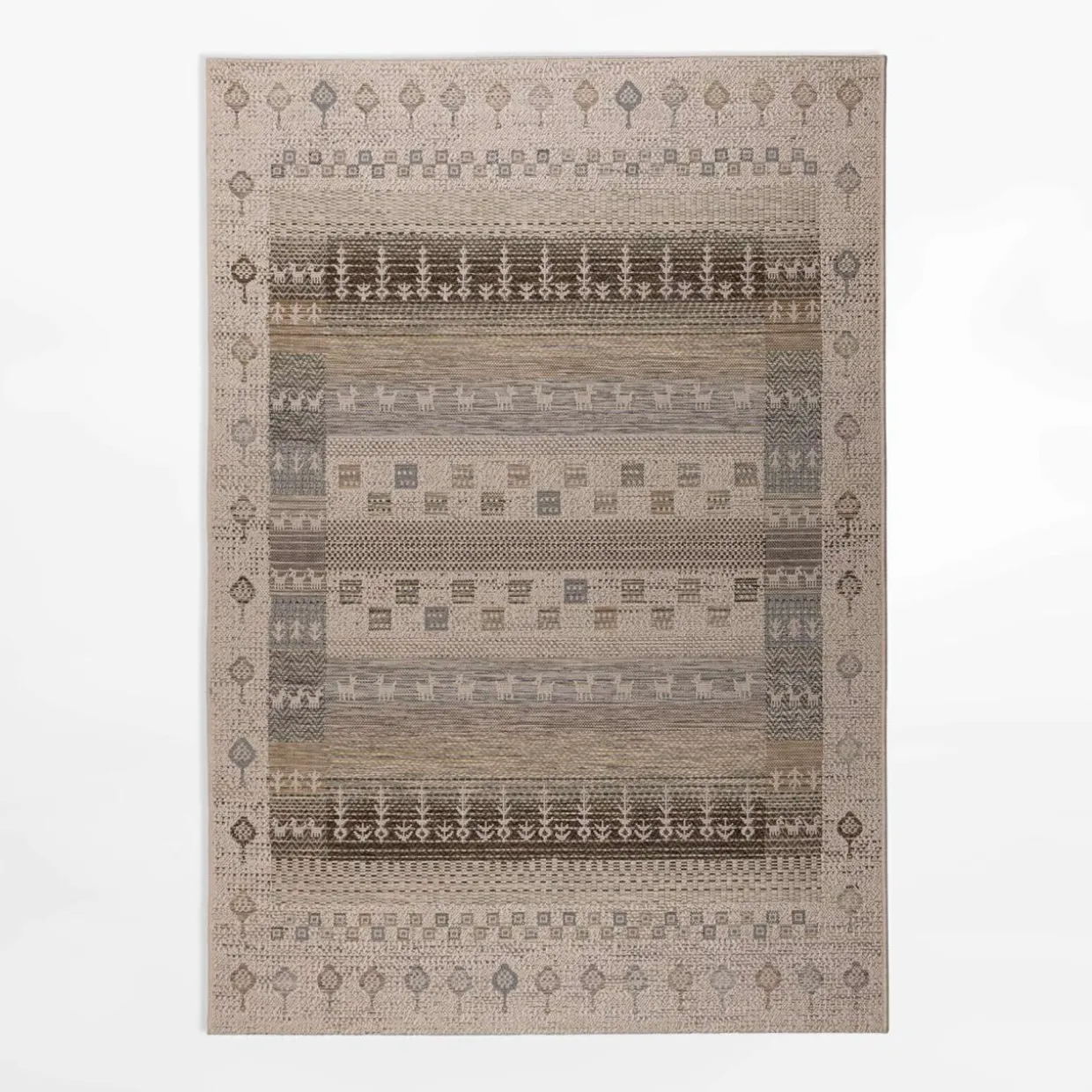 Dywan etniczny KEMET, szaro-beżowy, 120x170 cm