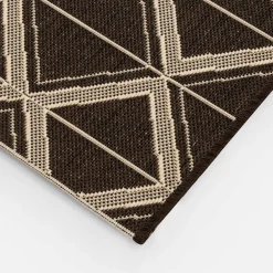 Dywan geometryczny antracytowy JUTA 80x150 cm