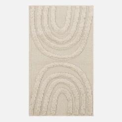 Dywan geometryczny beżowy FARO 60x100 cm