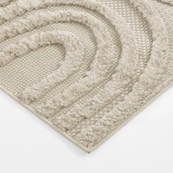 Dywan geometryczny beżowy FARO 60x100 cm