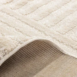 Dywan geometryczny biało-kremowy MONTY 120x170 cm