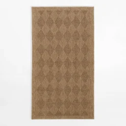 Dywan geometryczny DHAKA, czarno-beżowy, 80x150 cm