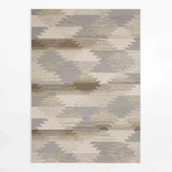 Dywan geometryczny KEMET ROMBY, szaro-beżowy, 200x280 cm