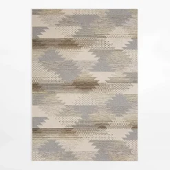 Dywan geometryczny KEMET ROMBY, szary, 120x170 cm