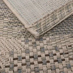 Dywan geometryczny KEMET ROMBY, szaro-beżowy, 80x150 cm