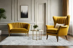 Dywan geometryczny szary TULSA 160x220 cm