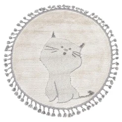 Dywan okrągły kot KINDER 120 cm