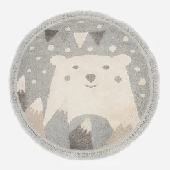 Dywan okrągły NINA z misiem, 120 cm