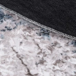 Dywan retro VISION, szaro-granatowy, okrągły, 120 cm