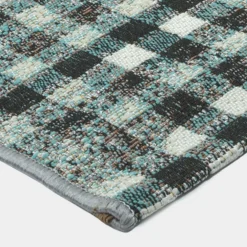 Dywan szaro-turkusowy PATCHWORK MALTA 80x150 cm