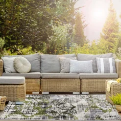 Dywan szaro-zielony PRZECIERKA MALTA 80x150 cm