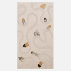 Dywan w miasteczko beżowy KIDY 80x150 cm