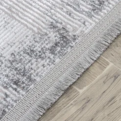Dywan z frędzlami - jasnoszary KASHMIR 80x150 cm