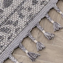 Dywan z frędzlami kremowy FLETTE 120x170 cm