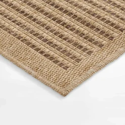 Dywan zewnętrzny DHAKA, beżowo-czarny, 80x150 cm