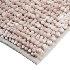 Dywanik łazienkowy beżowy CHENILLE 60x90 cm