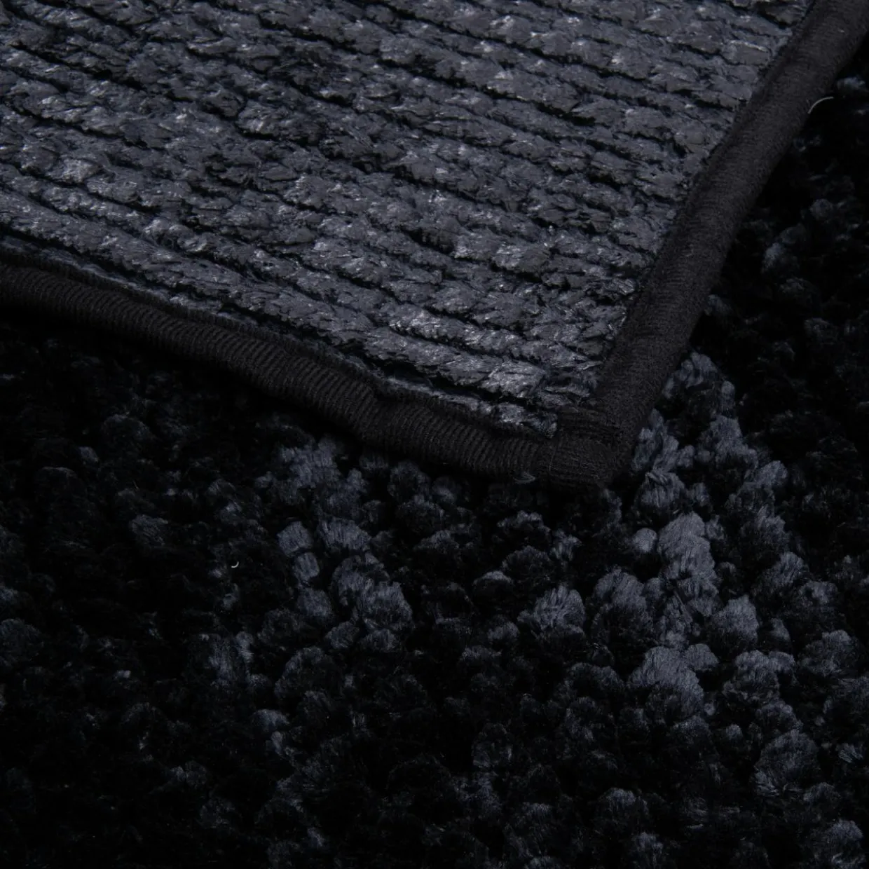 Dywanik łazienkowy czarny CHENILLE 40x60 cm