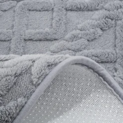 Dywanik łazienkowy NORDIC, szary, 50x80 cm