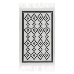 Dywanik w romby biało-czarny SCANDI 50x80 cm