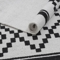 Dywanik w romby biało-czarny SCANDI 50x80 cm