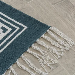 Dywanik w romby niebiesko-biały SCANDI 50x80 cm