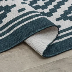 Dywanik w romby niebiesko-biały SCANDI 50x80 cm