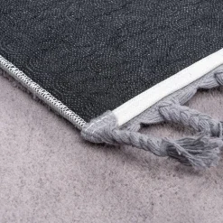 Dywanik z frędzlami szary PULLY 60x100 cm