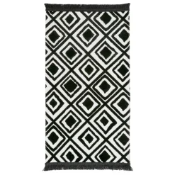 Dywanik z połyskującym wzorem 3D czarne romby ETNA 60x100 cm