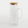 Dzbanek szklany z bambusową pokrywą 1,2 L