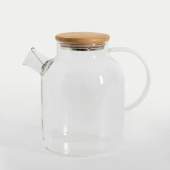 Dzbanek szklany z bambusową pokrywą 1,8 l