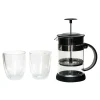 Dzbanek z zaparzaczem i 2 szklanki termiczne 300 ml