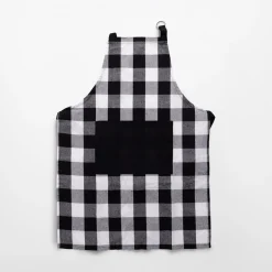 Fartuszek kuchenny bawełniany w kratkę 60x80 cm