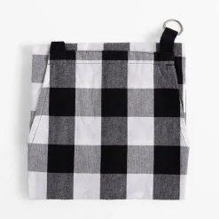 Fartuszek kuchenny bawełniany w kratkę 60x80 cm