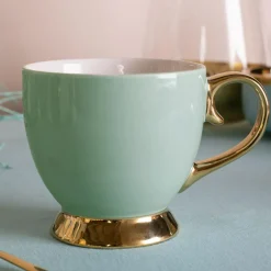 Filiżanka porcelanowa na nóżce Jumbo AURORA GOLD 400 ml