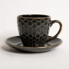 Filiżanka ze spodkiem czarna BRESCA 220 ml