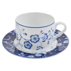 Filiżanka ze spodkiem EVIA BLUE porcelana Bogucice 220 ml