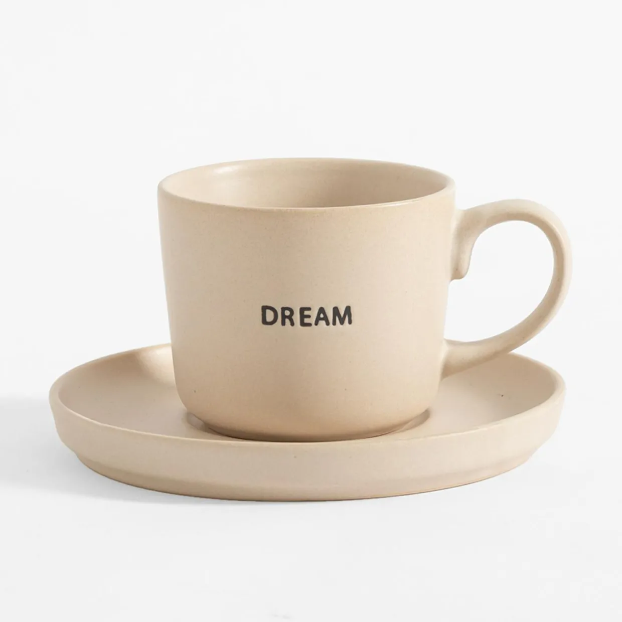 Filiżanka ze spodkiem kremowa MATTE 220 ml