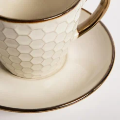 Filiżanka ze spodkiem plaster miodu BRESCA 220 ml