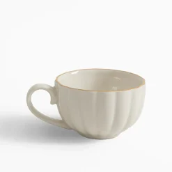 Filiżanka ze spodkiem porcelanowa ZŁOTY RANT 220 ml