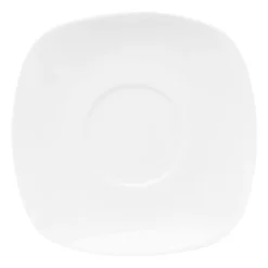 Filiżanka ze spodkiem porcelanowa QUADRO biała 210 ml