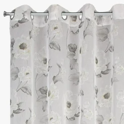 Firana do salonu biało-oliwkowa BESSY 140x250 cm