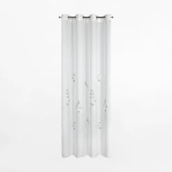 Firana na przelotkach biało-beżowa ISABEL 140x250 cm