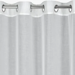 Firana na przelotkach biało-beżowa ISABEL 140x250 cm