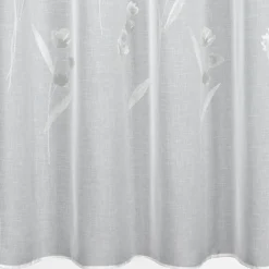 Firana na przelotkach biało-beżowa ISABEL 140x250 cm