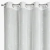Firana na przelotkach biało-srebrna AMALIA 140x250 cm