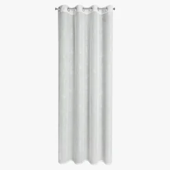 Firana na przelotkach biało-srebrna AMALIA 140x250 cm