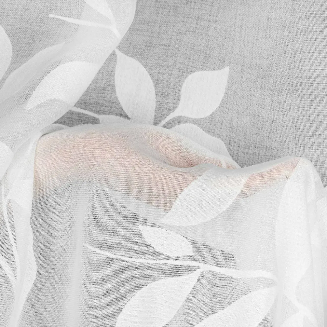 Firana na przelotkach biała ESTELLA 140x250 cm