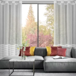 Firana na przelotkach etno biała DANA 140x250 cm