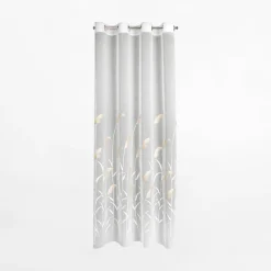 Firana na przelotkach kremowo-beżowa ABBIE 140x250 cm